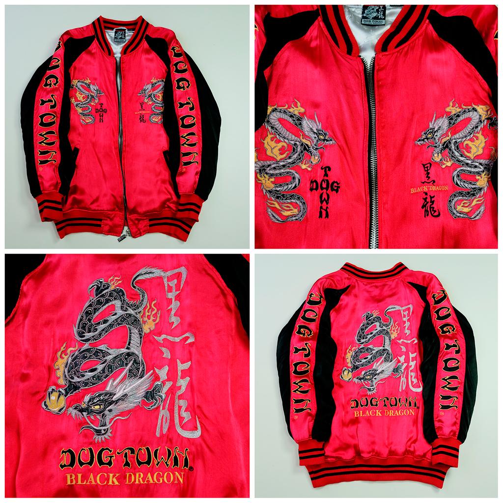 DOG TOWN 買えれ BLACK DORAGON スカジャンベスト DOG TOWN 買えれ BLACK DORAGON スカジャンベスト