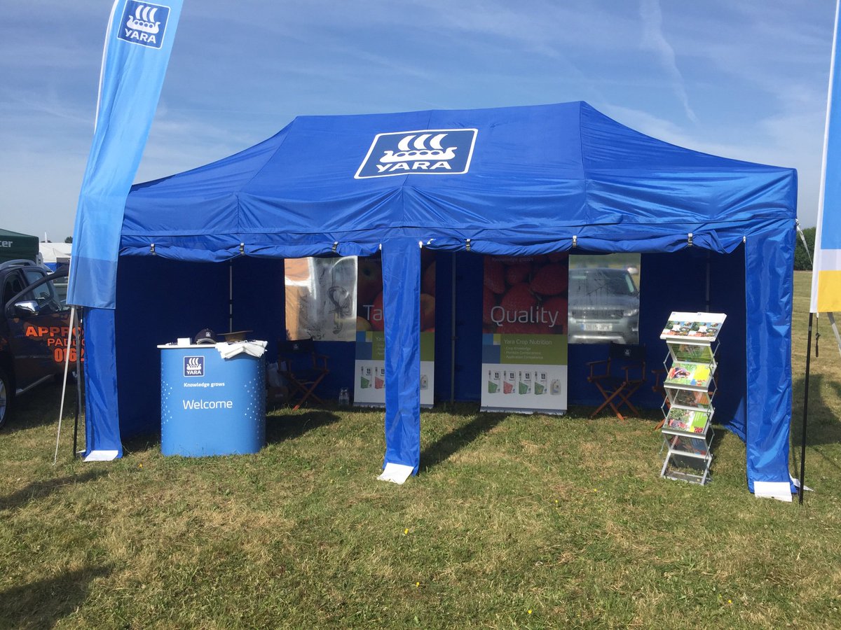 Come see the Yara UK Fruit Team at @FruitFocus show today! Loads of hats to keep this tropical sun off your head! #FruitFocus19 #redders