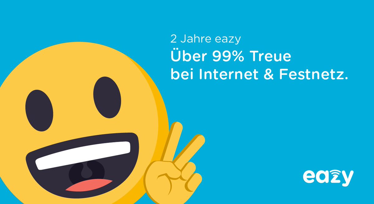 Wir feiern unseren 2. Geburtstag und unglaubliche über 99% Kundentreue bei eazy!
#machseinfach #eazy  
presseportal.de/pm/131406/4325… #ots
