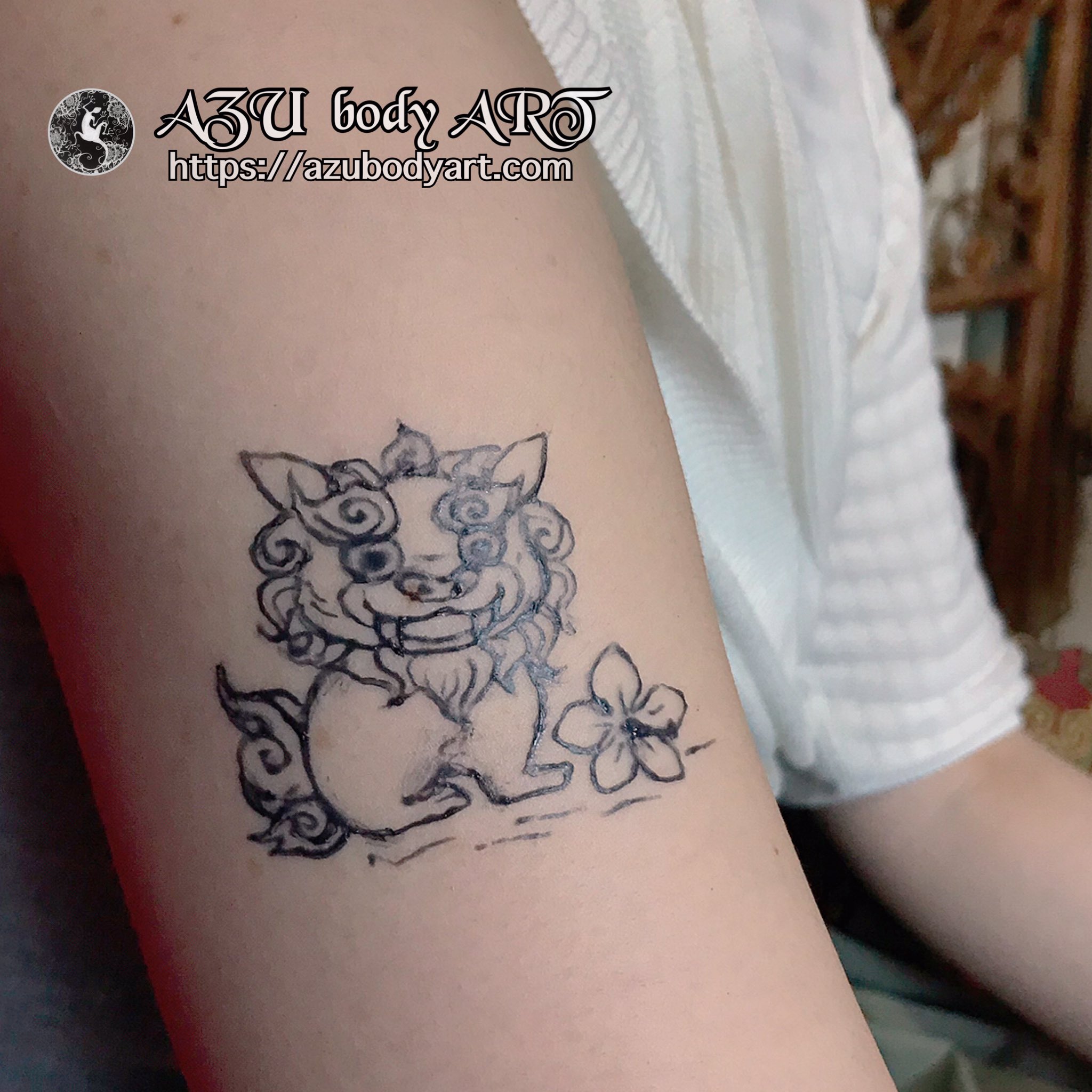 Azu Body Art ジャグアタトゥー 大阪 ヘナタトゥー大阪 シーサー子シーサー ジャグアタトゥー大阪 Jagua Jaguatattoo Mehndi Henna Hennatattoo Hennabodyart ジャグア ジャグアタトゥー メヘンディ ヘナタトゥー ヘナアート Bodyart