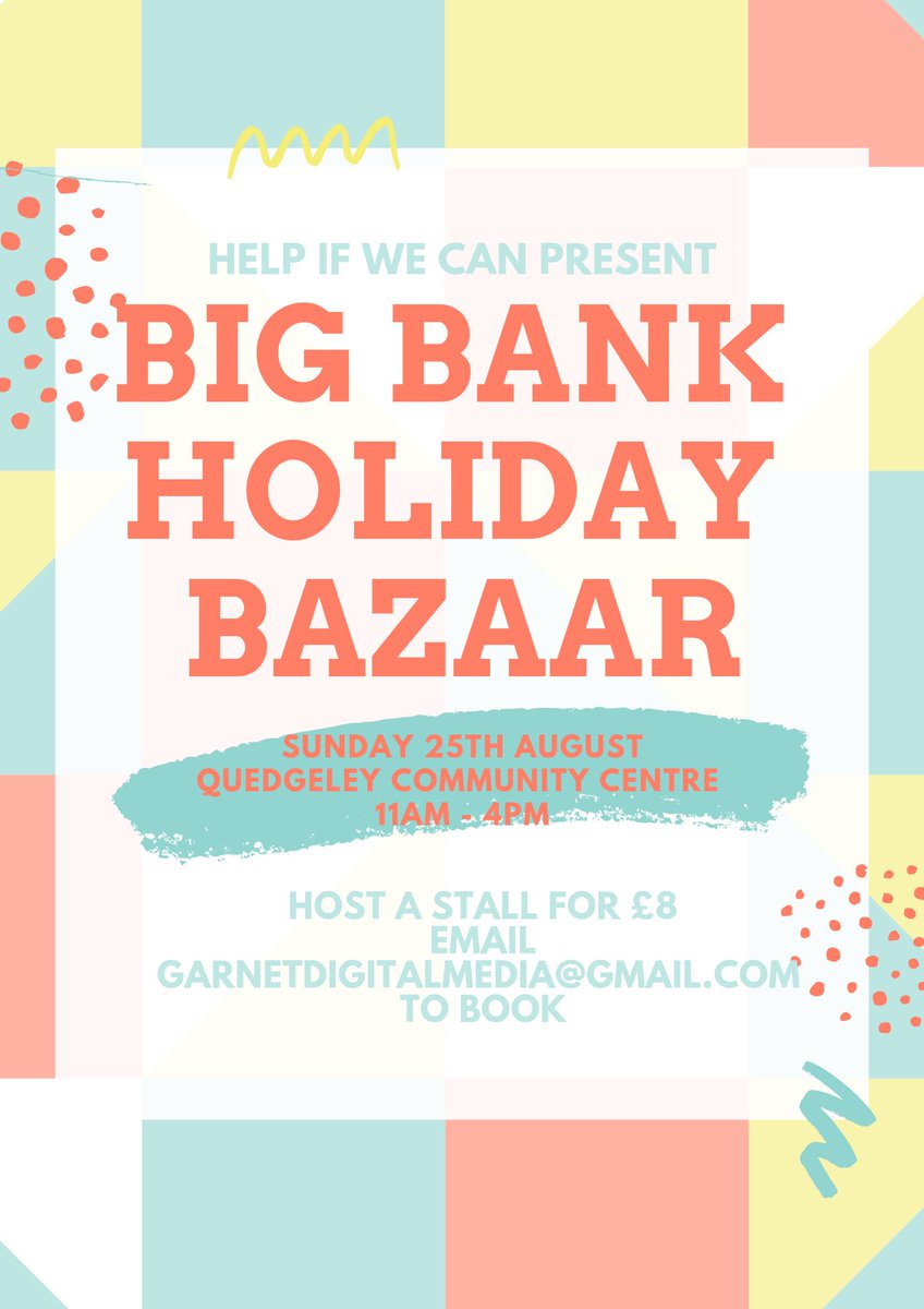 Are you a crafter? Are you a small business owner? Send an email or direct message us to book a stall at the Big Bank Holiday Bazaar! #glosbiz #cheltbiz #gloshour #chelthour