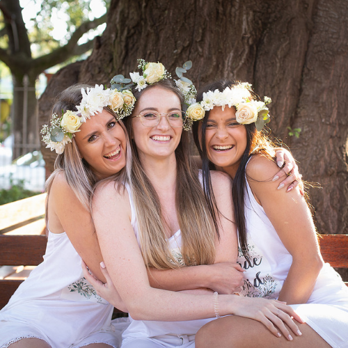 tylakjones's tweet photo. I promised them a pretty dress if they stood by me when I said yes #bestfriends #kitchentea #wedding #handmade #bridetobe #bridalshower #flowercrown https://t.co/f5mDjK520a