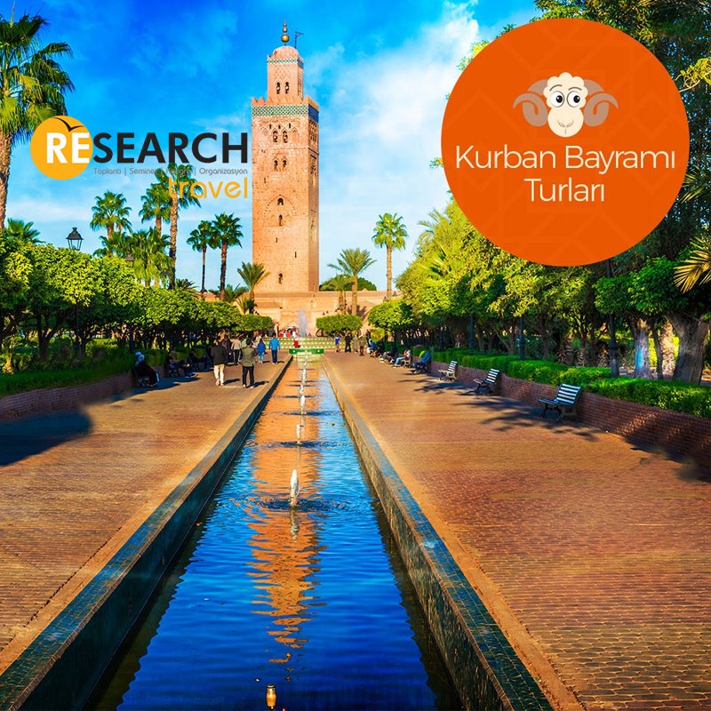 Birbirinden etkileyici iki şehirle tanışma imkanı ve otantik deneyimler ile dolu güzel bir gezi için Marakeş ve Kazablanka Turu’na davetlisiniz. Kurban Bayramı tatilinizi hemen planlayın!

Detaylı bilgi için tıklayınız : researchturizm.com/?page=iletisim 

#researchturizm #tatil #bayram