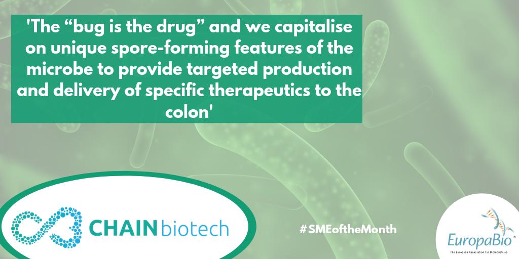 EuropaBio's tweet photo. Meet #SMEoftheMonth @CHAINBiotech - the UK-based #microbiome therapeutics company is focused on the development and commercialisation of live #biotherapeutics, a new class of drug targeting gut-related diseases: https://t.co/yfpabQXtJQ
#biotech @BIA_UK @innovateuk https://t.co/5kgtPopoM2