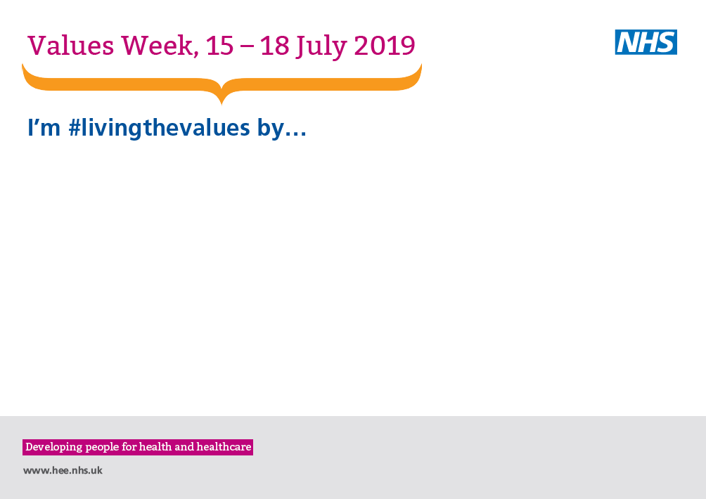 UHMBT's tweet image. The values of the NHS include compassion, respect, and improving lives. Share how you are #livingthevalues of the NHS - download the pledge card from @NHS_HealthEdEng at ow.ly/d4qa50uXhXF