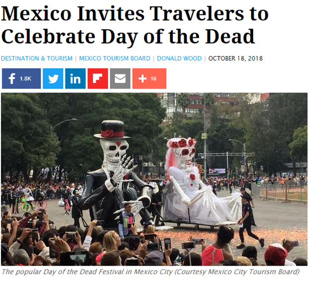 21/ Dia de los Muertos parade in a drug and crime infested city is now annual event, attracting over 1 Million visitors (cough victims) for the parade alone, but what else is this attracting?? More cults? Occult practices ? Mexico City has a trafficking problem. Kids 2 disappear?