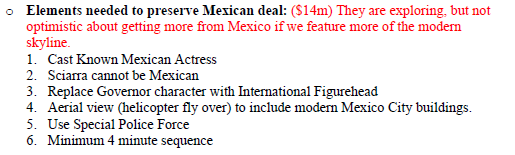 24/ Sony Hack emails on Mexican deal. Anyone know who these people are, or who they are connected to? Who would have arranged the deal in the first place? #Hollywood deals w/ #Mexico govt ... #KeithRaniere didnt seem involved in any of this, all done from Mexico side. #NXIVM