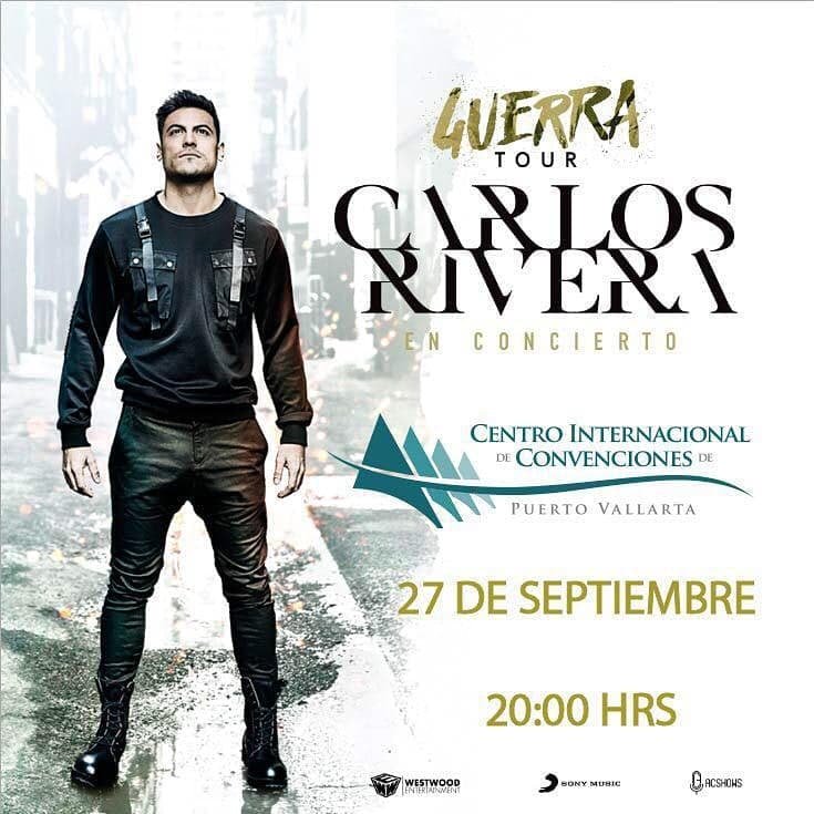 AdriBrcenas's tweet photo. .@_CarlosRivera llegará por primera vez a #PuertoVallarta con su #GuerraTour HOY en el @CICPVallarta
Venta de boletos por #Uniticket 》 https://t.co/kbipgSYzL7
¿Quién se une al ejército de amor? https://t.co/i2MVdnkIUq