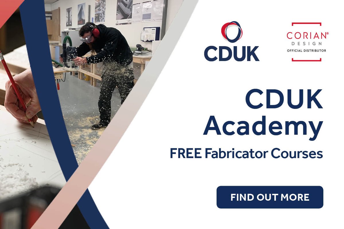 CDUK Academy is a programme of free, half-day courses, specifically developed for skilled fabricators. Covering a number of topics, our highly skilled and friendly Technical Team demonstrate the very latest in best-practice #Corian® #fabrication. bit.ly/2KbmXzY #training