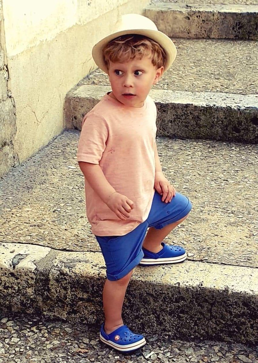 Oliverjskitchen's tweet photo. @Crocs my son wouldn't go out without his sandals on our french holiday. #holidays #france #familyholidays https://t.co/cofxuwLEiE