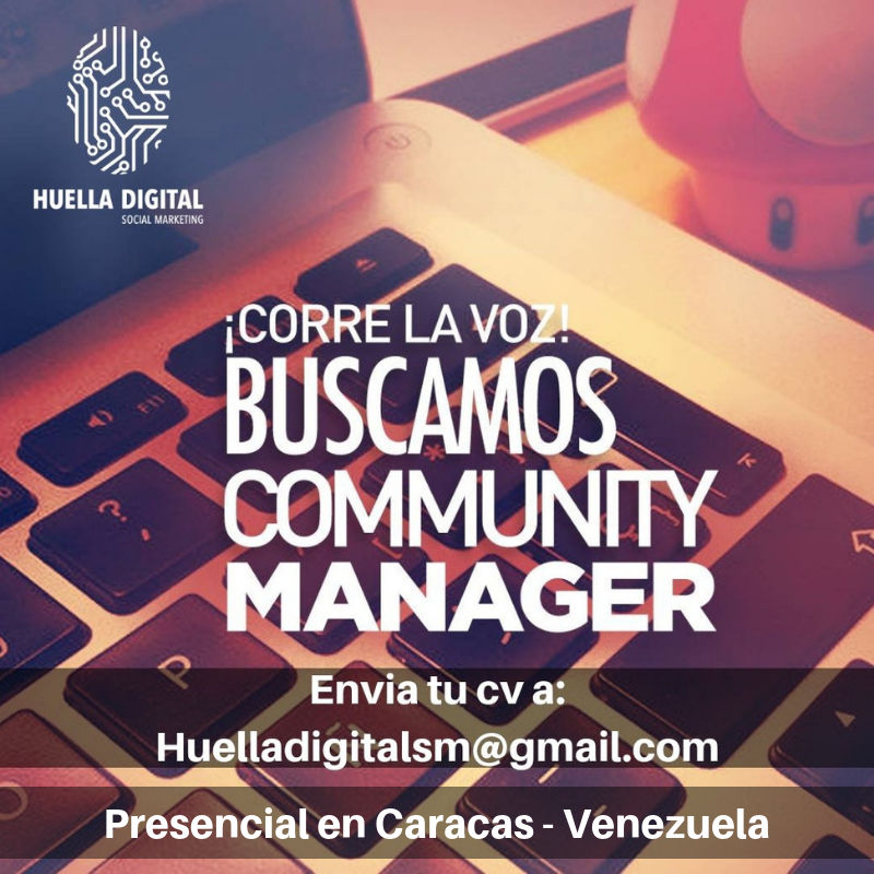 HuellaDigitalSM's tweet photo. #huelladice Se solicita estudiante del último año o recién graduado de COMUNICACIÓN SOCIAL para Community Manager en Caracas presencial Link en La Bio o envía un mail a huelladigitalsm@gmail.com #huellatips #socialmedia #rrss #communitymanager #empleos https://t.co/CwKm8qRAjL