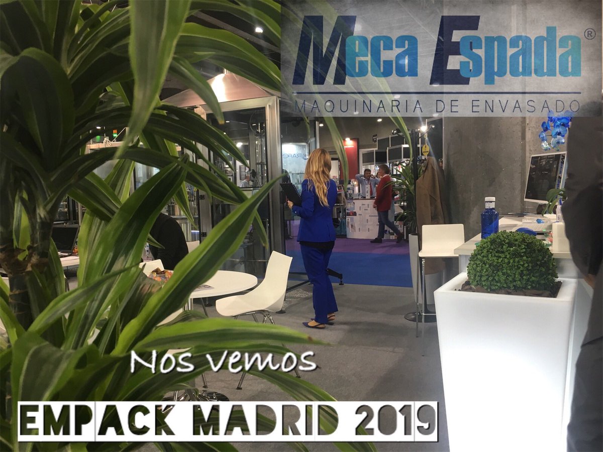 Mecaespada's tweet photo. #MecaEspada Fabricantes de líneas de #envasado ✍🏻Proyectos a medida👉🏻https://t.co/Fl2Sw88tnx visítanos en la próxima edición #Empack #EmpackMadrid2019 #Empack2019 #Packaging solutions @MECAESPADA1 @Easyfairs @Empackiberia https://t.co/88d4ePdwKP