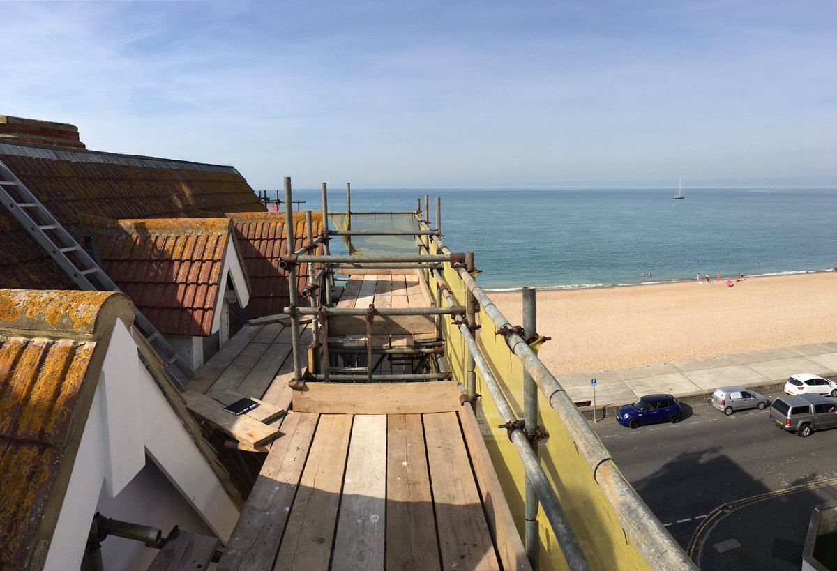 A perfect day for an inspection of our Seaford seafront external maintenance project. <a href="/Gradient_purple/">Gradient Consultants</a> #lovesurveying