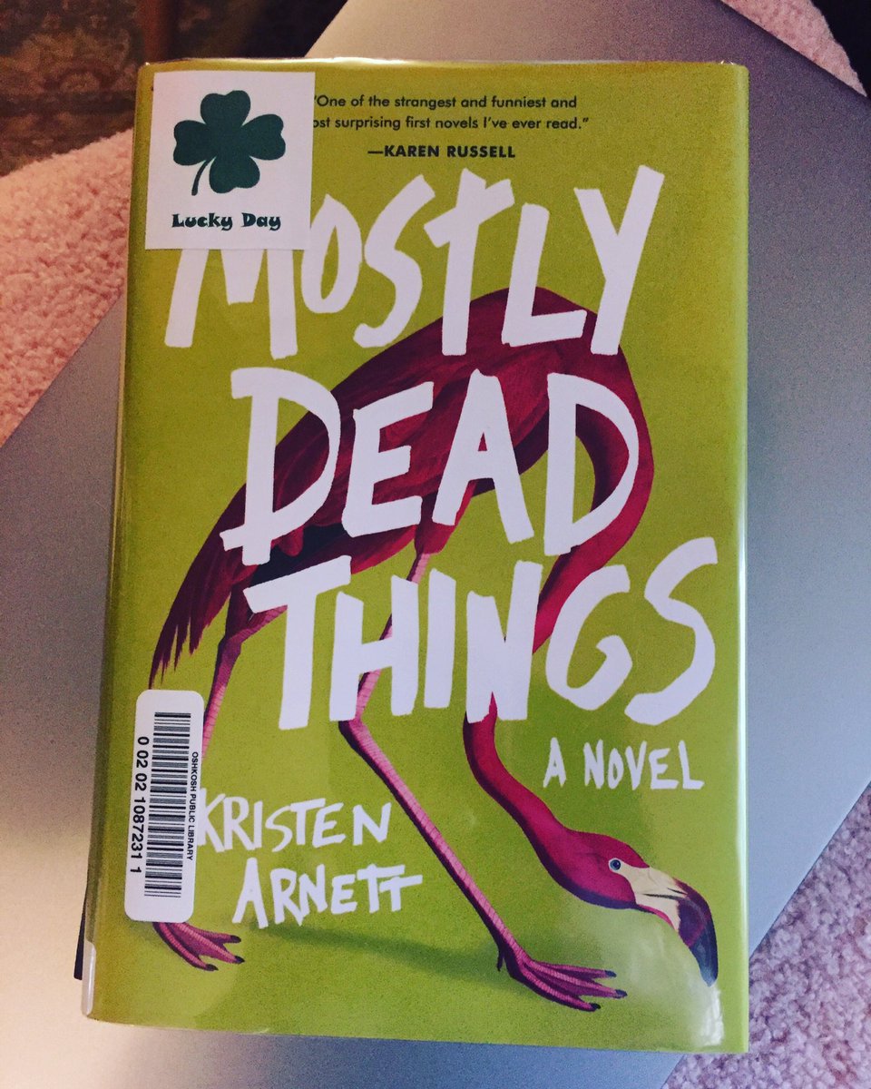 'Nothing made an animal look less alive than tension leaked from the spine.' So many beautiful & heartbreaking & saucy moments in @Kristen_Arnett MOSTLY DEAD THINGS. 

#readingrecommendation #amreading