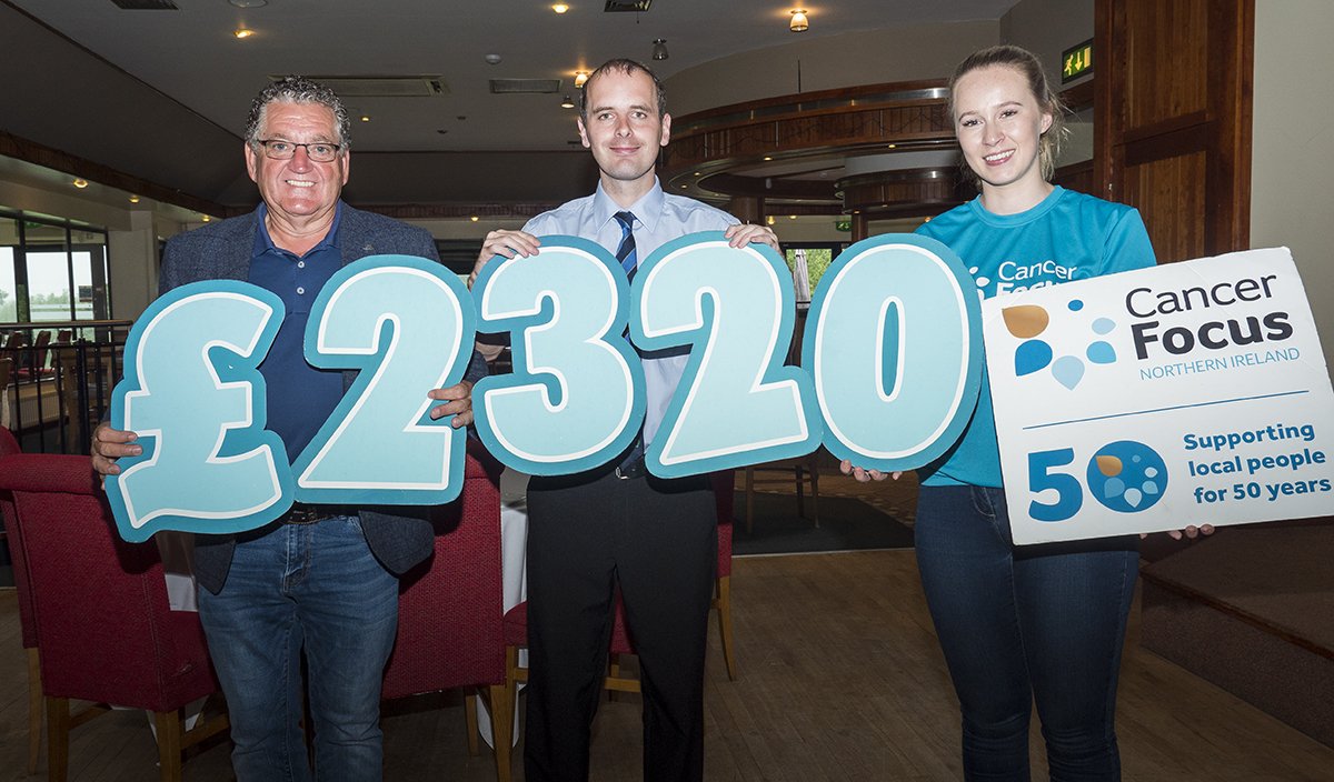 Many thanks to Andrew Kennedy who ran the London Marathon and John McAree who made a very substantial contribution to raising £2320 for @CancerFocusNI. John's sister received fantastic care and support from staff in @CancerFocusNI during her treatment for cancer.