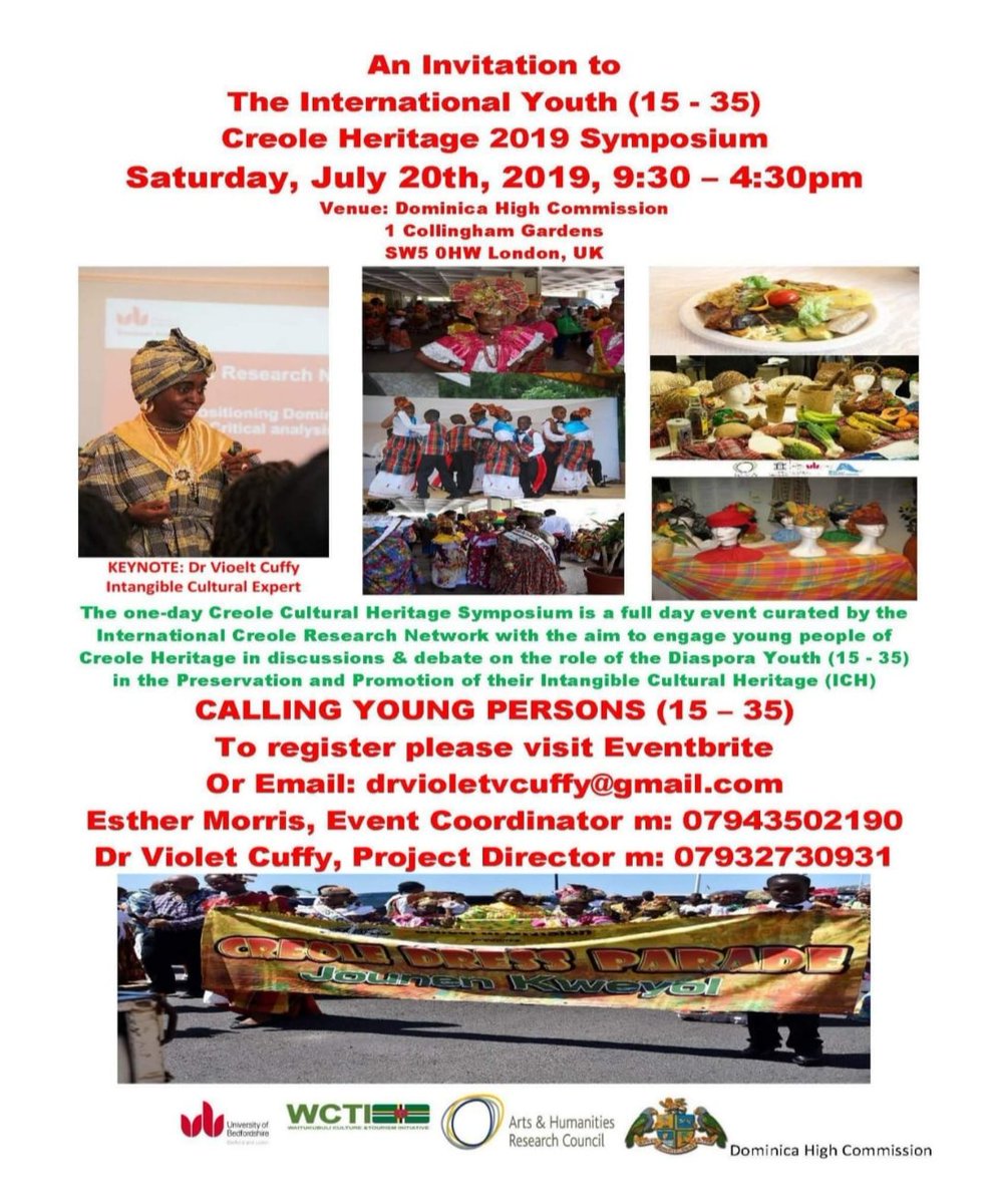 IJ | mwen pa sòt online (@achildof2worlds) on Twitter photo RT and sign up 🇱🇨🇩🇲🇹🇹🇬🇩🇬🇵🇲🇶 folks!
Creole island kids, the <a href="/wcti_/">Waitukubuli Culture & Tourism Initiative</a> Youth Symposium (18-35) is this Saturday at the Dominica High Commission!
Food, fun times and cultural discussions will be had! Free tickets below - come on down!
eventbrite.co.uk/e/the-internat… RT and sign up 🇱🇨🇩🇲🇹🇹🇬🇩🇬🇵🇲🇶 folks!
Creole island kids, the <a href="/wcti_/">Waitukubuli Culture & Tourism Initiative</a> Youth Symposium (18-35) is this Saturday at the Dominica High Commission!
Food, fun times and cultural discussions will be had! Free tickets below - come on down!
eventbrite.co.uk/e/the-internat…
