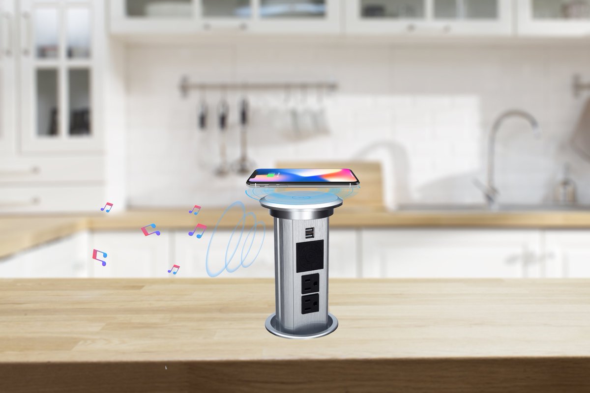 KungfukingOS's tweet image. Intelligent pop up power station, designed with Touch Screen/ Hidden design/ Wireless Charging/ Bluetooth Speaker.#popupoutlet #popupsocket
#wirelesschargerstand #surgeprotector #powerstrip 
 #touchscreen #bluetoothspeaker #officedesign
#kitchendesign #noveltygift #giftidea2019