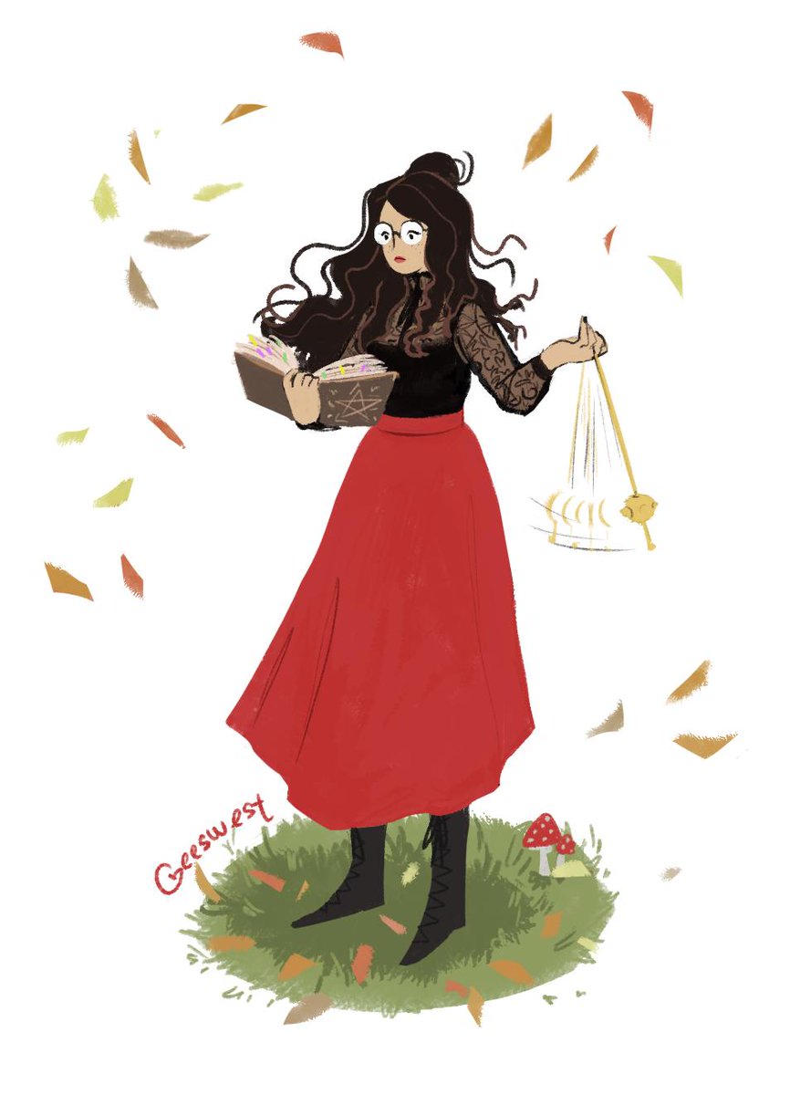 geeswest's tweet photo. I finished it! 
for some reason I don't see much of anathema drawings :(
#GoodOmens #artistsontwitter #goodomensfanart https://t.co/8aZmg4spP2
