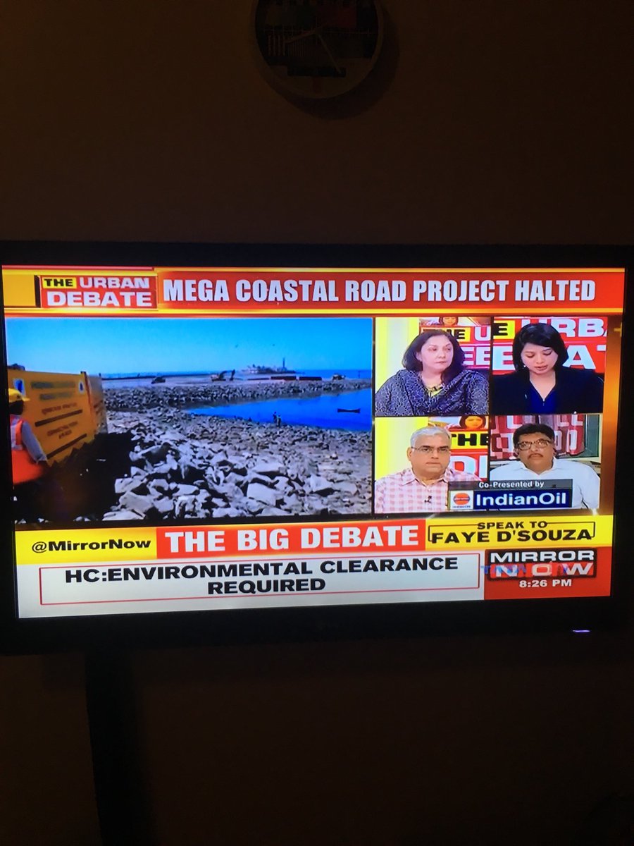 tarasharmasaluj's tweet image. Do watch fab @fayedsouza &amp;amp; panelists on @MirrorNow now about  #saveourcoast &amp;amp; the illegality of the #coastalroad This is not anti-development it is a plea for  #responsibledevelopment !! The HC has halted coastal road saying it does NOT have permissions change.org/p/dev-fadnavis…