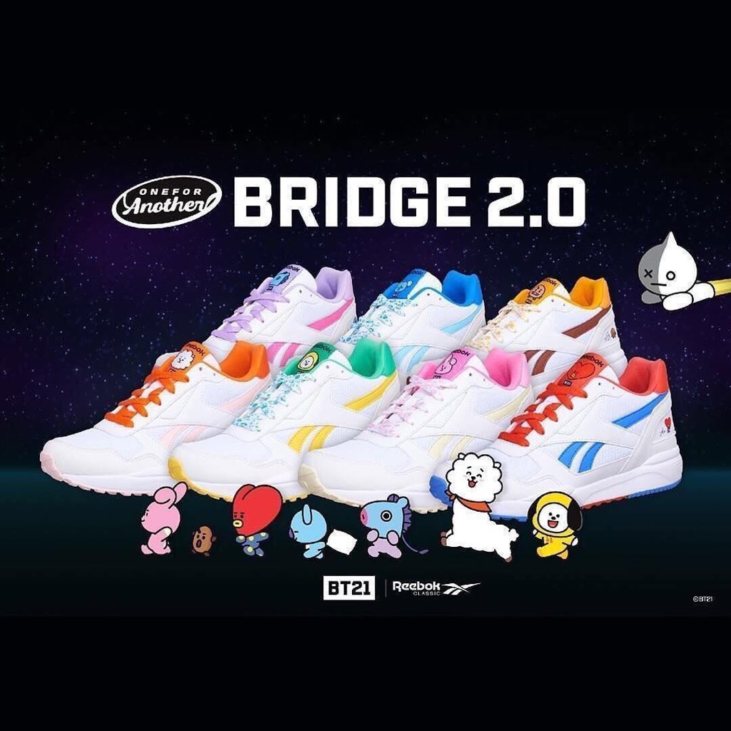 btssunrich's tweet photo. CUCI GUDANG !
REEBOK BT21 COMPLETE &amp; BRIDGE
1.550.000 dari 1.900.000
Sudah termasuk pengiriman ke info, tax, jastip. 
..........
Cus buruan sebelum kehabisan. Kesempatan emas banget nih.
............
PO 2-3 minggu https://t.co/SWIyQW2wpB