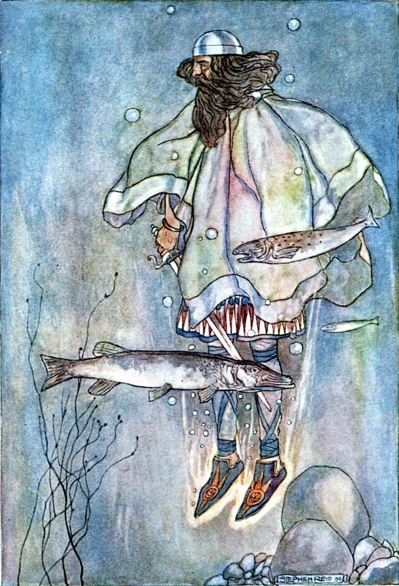 Fergus "man-strength/virility" in Irish. Fergus mac Róich ex-king of Ulster & lover of Queen Medb of Connacht; joins her in Cattle Raid of Cooley against own people! Fergus mac Léti High King dragged into sea by leprechauns; disfigured by sea-monster but still allowed to be king!