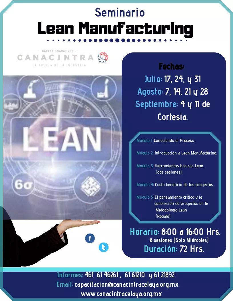 CANACINTRAMex's tweet image. Nuestro objetivo es fomentar la competitividad y la productividad de las empresas, consulta los diferentes talleres y conferencias que las delegaciones estatales CANACINTRA tienen para ti. #LaFuerzaDeLaIndustria