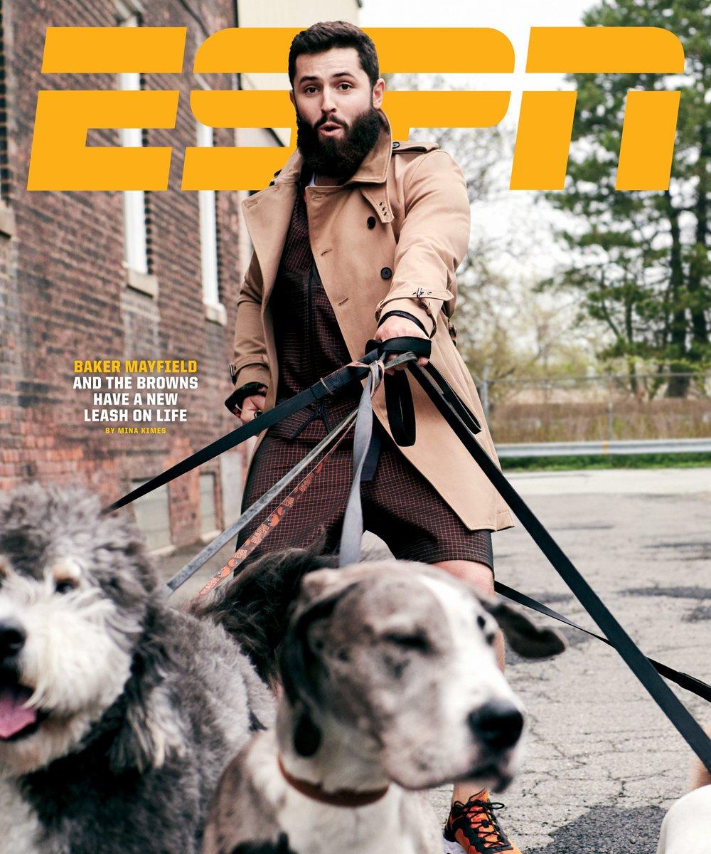 Browns's tweet image. This month's @espn cover... 🐶