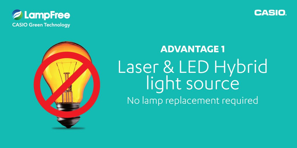 CasioProjectors's tweet photo. Save on time, money and environmental impact. Our unique light source never needs replacing. #GoLampFree. #GoCasio. https://t.co/NwPkWz3g92 https://t.co/vjWuefZluL