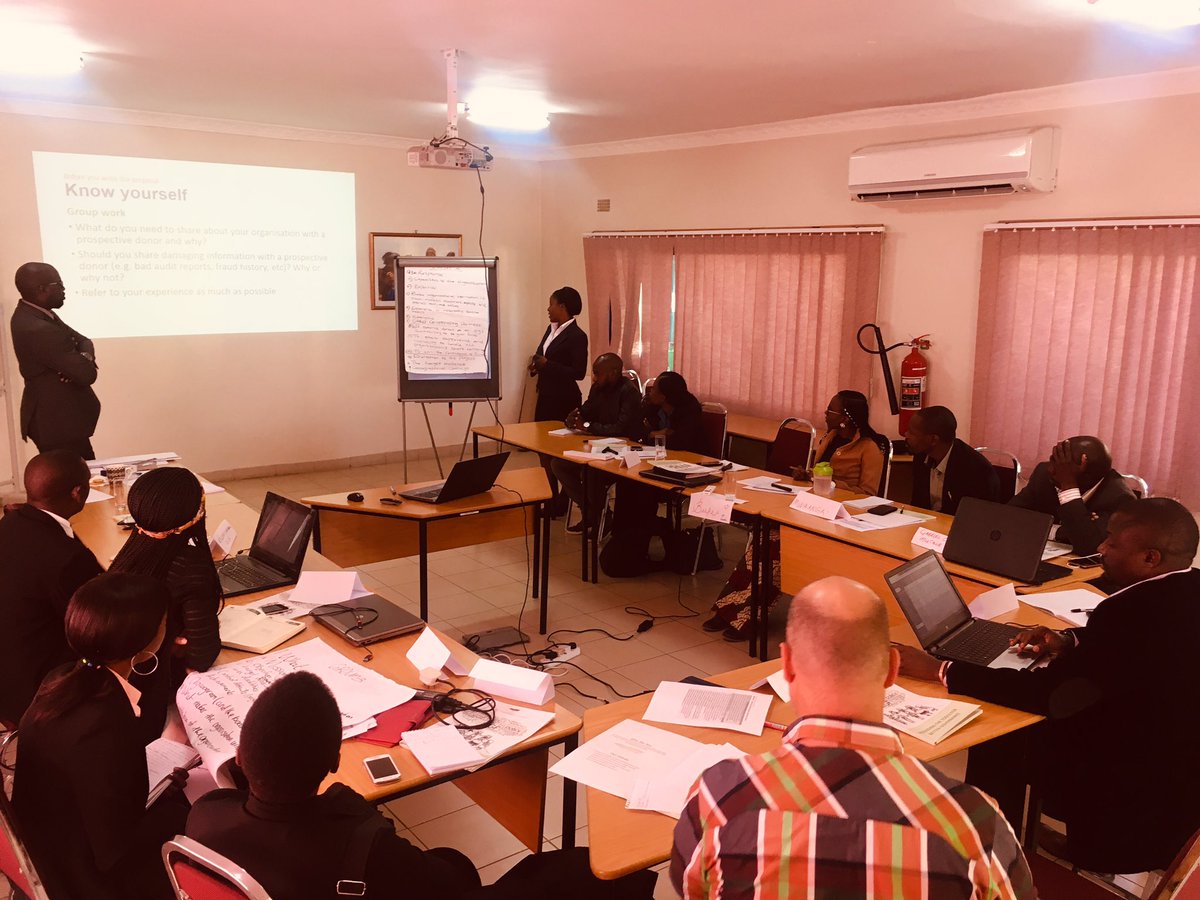 ZGFZambia's tweet photo. As a new organisation, how do you show your credibility to a potential funder? #proposalwritingworkshop https://t.co/2YzRCf40CW