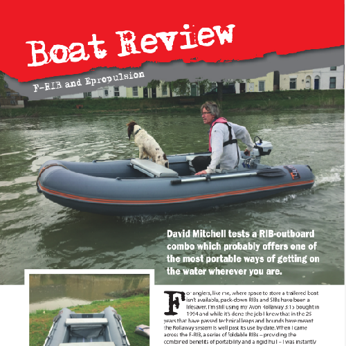Purifierboatman's tweet photo. Seawater Boat Angling magazine review of the #FRIB 360 and #Epropulsion Spirit 1.0  
See: https://t.co/f5mNhYbZKt https://t.co/PxDNuxeJTG