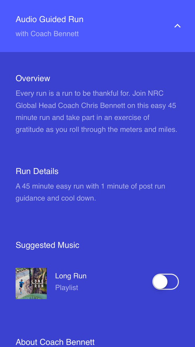 @Plumbnanny I used to use music but it doesn’t work anymore. Now I use an audiobook or a guided run from the Nike Run Club app. The guided runs are brilliant #nikerunclub