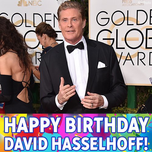 Happy birthday to \"Knight Rider\" and \"Baywatch\" star David Hasselhoff! 