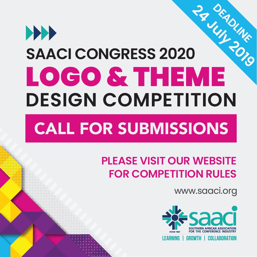 SAACIofficial's tweet photo. SAACI 2020 LOGO AND THEME DESIGN COMPETITION! We are looking for a creative and professional logo to represent the 2020 SAACI Congress. An appropriate theme for the Congress must also be suggested. Please visit our website for competition details 
https://t.co/YD1tUnEhyC…/ https://t.co/CeVZfkDw6f