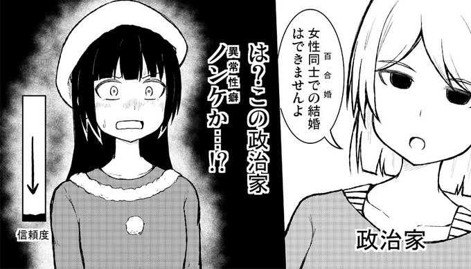 自分の漫画のキャラに政治的な発言をさせてみました。 