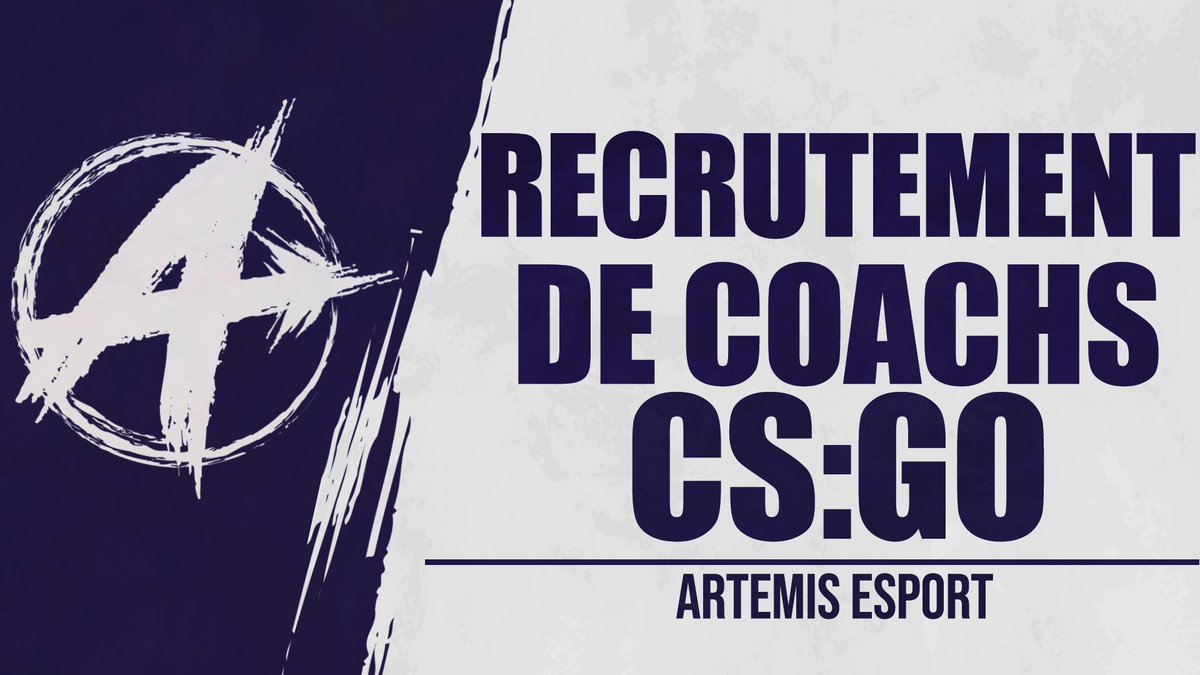 Anto_FR1's tweet photo. #Artemis recrute ! Nous recherchons des #Coachs #CSGO pour une équipe déjà au top 😉
Intéressé(e) ? Rejoignez-nous ici : https://t.co/twLrwd8Bsc
#Esport #Recrutement https://t.co/aP9vPnF3RH