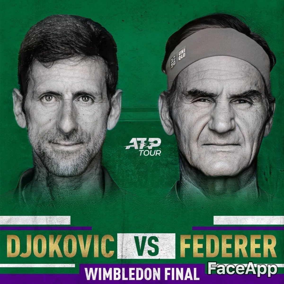 igornoveski's tweet photo. Old foes meet at 2040 @Wimbledon Final! @DjokerNole v. @rogerfederer 
#GOATs 🐐🐐 #Wimbledon #NoleFam #Federer https://t.co/sQikDNeyiA