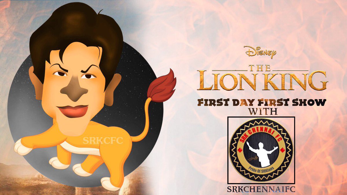 This Friday get ready for @disneyfilmindia’s #TheLionKing featuring @iamsrk as #Mufasa & Aryan Khan as #Simba. Team SRKCFC is ready all over to watch FDFS. All of you do watch at your nearest theatre... Book Now... Don’t miss it... @disneylionking @DisneyStudios #TLKFDFSwithCFC