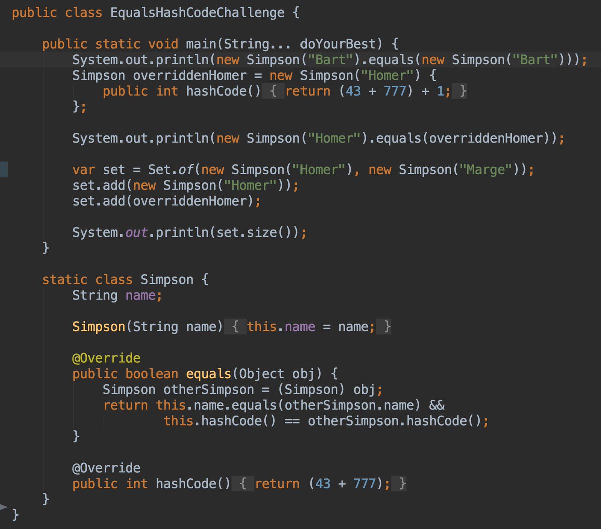 RafaDelNero's tweet image. Take the new #JavaQuiz about the #equalsAndHashcode contract!

#JavaDevGym 

Test your @Java skills by taking this #JavaQuizz! *The attached image is from the previous quiz*:
bit.ly/jumpintojava