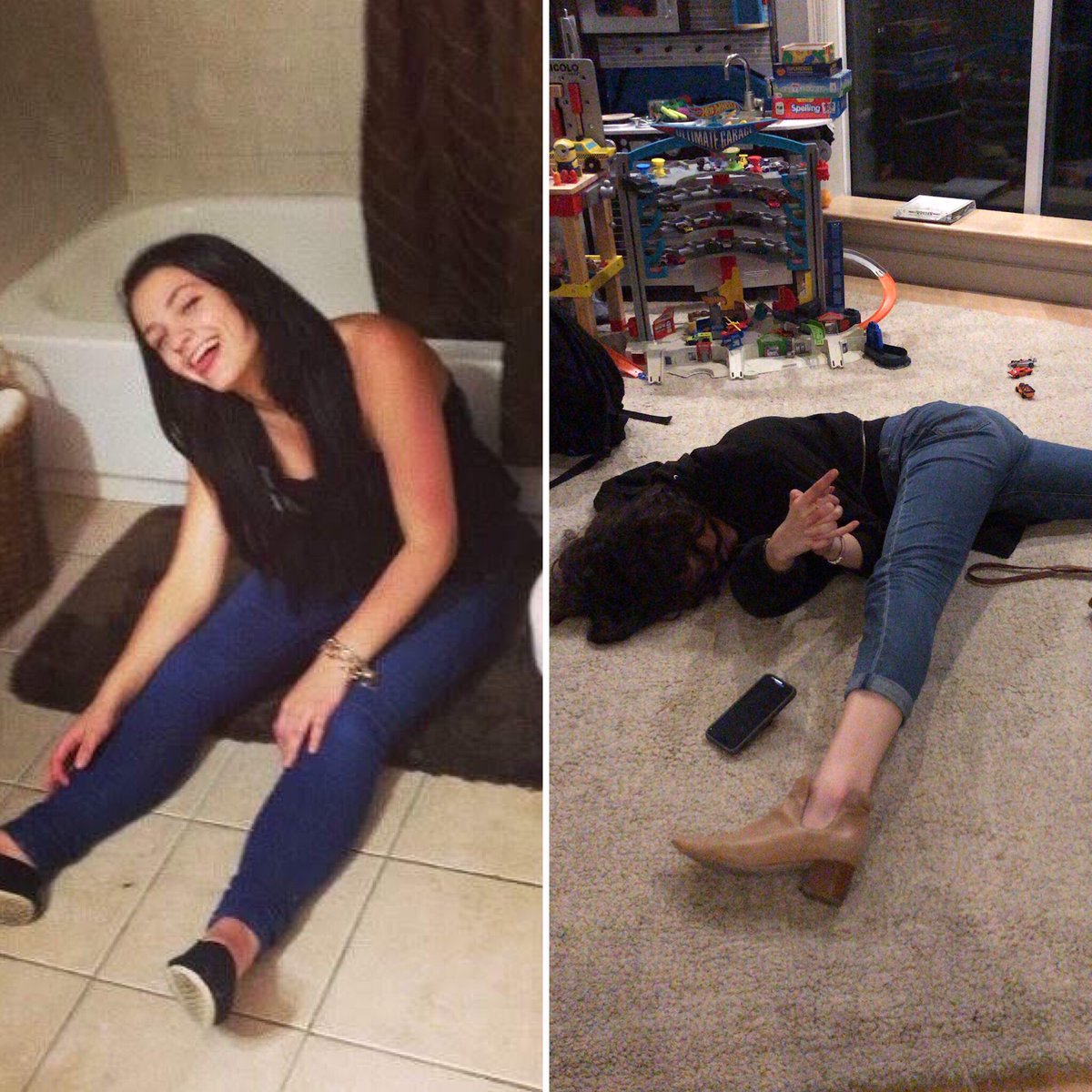 pajumapants's tweet photo. Left: My sister, age 13, circa 2011
Right: Me, 25, last weekend

Stupid is timeless #itsgenetic #wgw #secretfinger #1000yearsofdeath https://t.co/08SKInlFGC