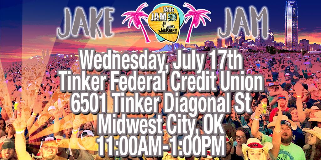 933JAKEFM's tweet photo. Go get some FREE tickets to JAKE JAM today in Midwest City between 11:00-1:00! -Jake #JakeJam https://t.co/P2ff5CqZmO