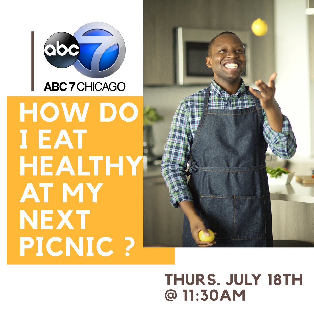 moonmeals's tweet photo. Tune into @ABC7Chicago Thurs. 7/18 @ 11:30am to learn quick tips from chef @LaForceBaker how to make bringing healthier options to your next picnic tasty &amp; fun! https://t.co/4aGZ7rY5tS