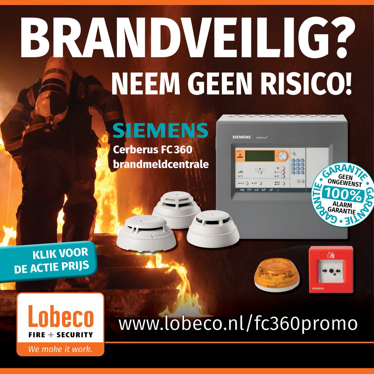 Tijdens de zomerperiode is de geadresseerde brandmeldcentrale Siemens Cerberus FC360 tegen een zeer interessante prijs te verkrijgen! Check de promo: lobeco.nl/fc360promo
