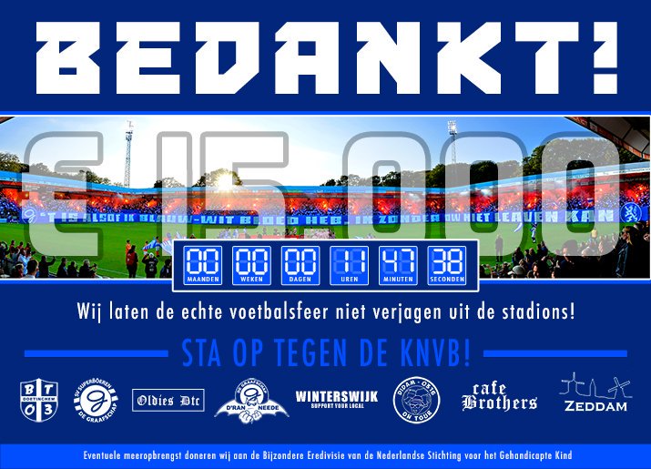 Iedereen die gedoneerd heeft: bedankt!

Indrukwekkend! 👊🏻 #samendran!

Over hoe we het geldbedrag en die boodschap het best kunnen uitreiken, gaan we nu verder nadenken. Voor nu nogmaals bedankt iedereen, op naar een seizoen vol passie en pyro op de tribunes!

#OldiesDTC