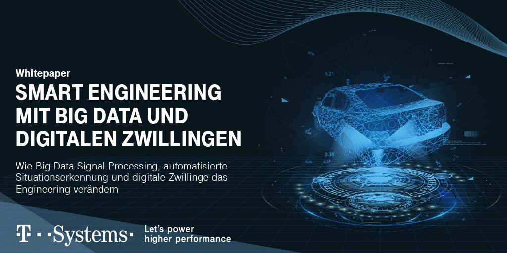 Telekom MMS (@telekom_mms) on Twitter photo Smart Engineering auf der Überholspur: Das neue <a href="/tsystemsde/">T-Systems DE</a> Whitepaper verrät, wie #BigData Signal Processing, automatisierte Situationserkennung und #DigitalTwin das Engineering verändern und positiv optimieren können. bit.ly/2LorKhU #Automotive Smart Engineering auf der Überholspur: Das neue <a href="/tsystemsde/">T-Systems DE</a> Whitepaper verrät, wie #BigData Signal Processing, automatisierte Situationserkennung und #DigitalTwin das Engineering verändern und positiv optimieren können. bit.ly/2LorKhU #Automotive