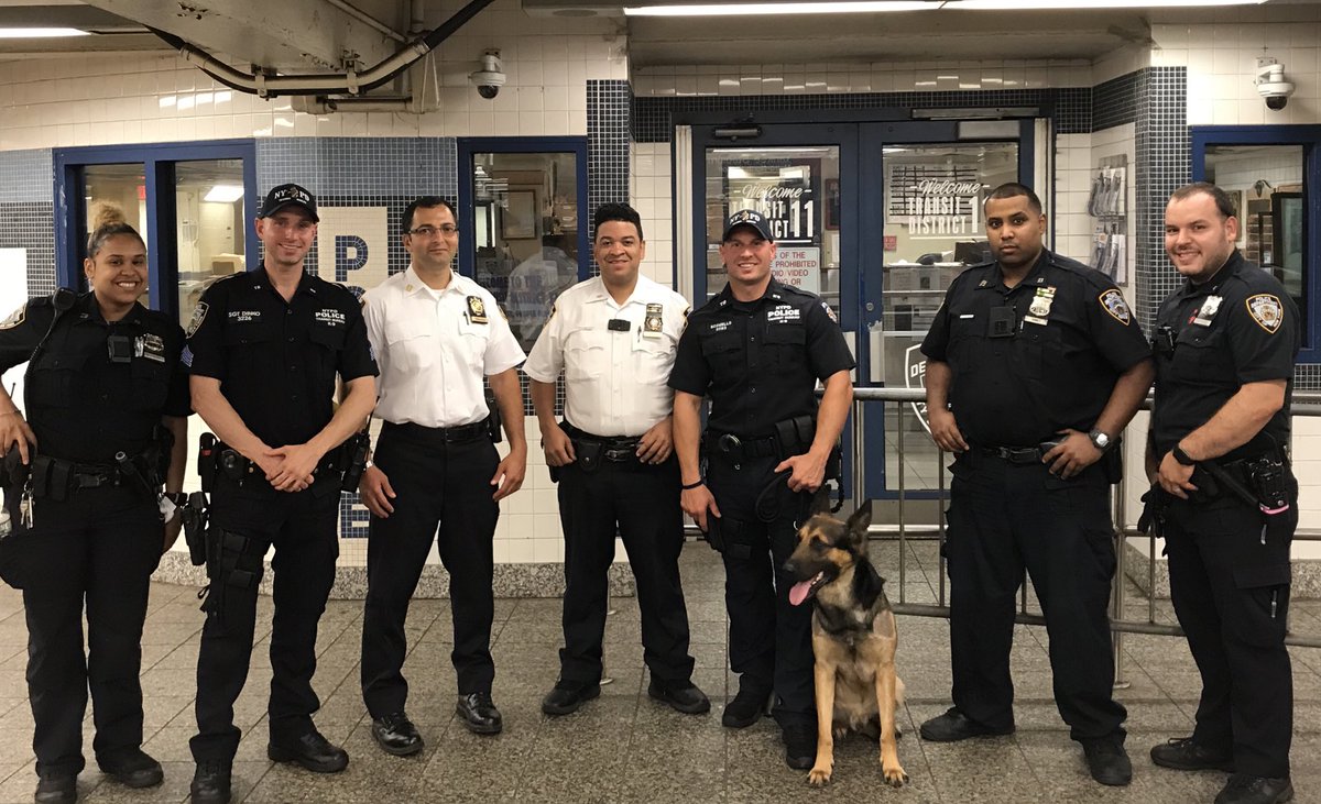 Our K9 team stopped by the Transit District 11 base, just steps