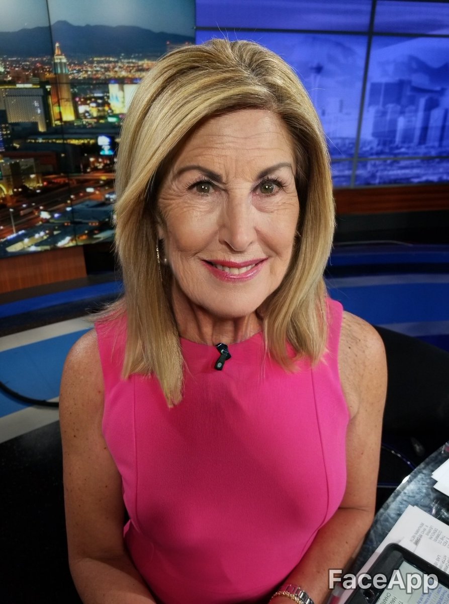 ClarrissaL's tweet photo. Kim Wagner trying out the faceapp this morning to catch a glimpse into the future. #faceappchallenge @KimNews3LV https://t.co/vKkfYNk9Ac