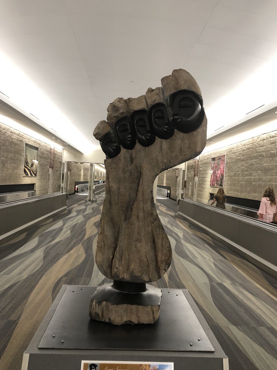 Roxannerlh's tweet photo. What a surprise to find the Zimbabwe Sculpture Exhibit in the Atlanta airport. The sculptures are stunning. https://t.co/mWG7gvjTBL