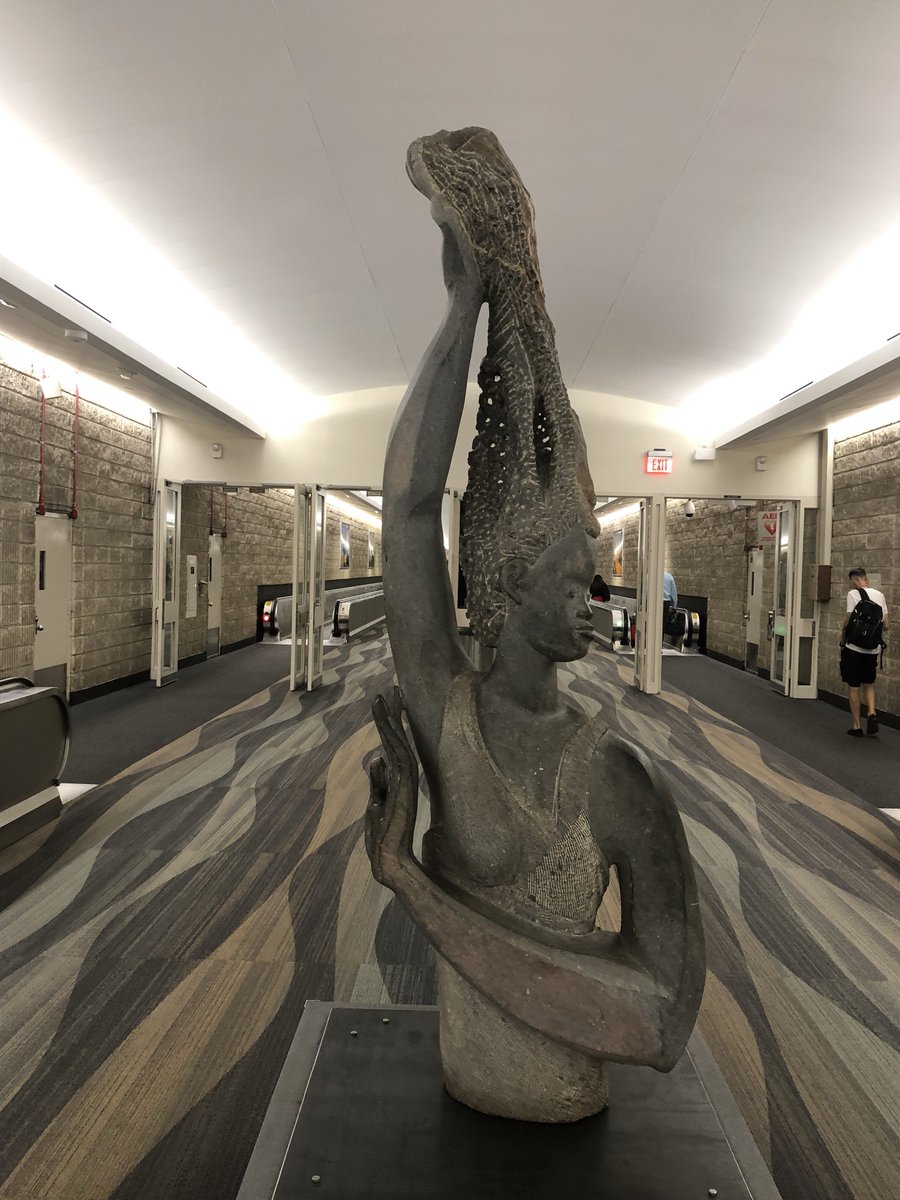 Roxannerlh's tweet photo. What a surprise to find the Zimbabwe Sculpture Exhibit in the Atlanta airport. The sculptures are stunning. https://t.co/mWG7gvjTBL