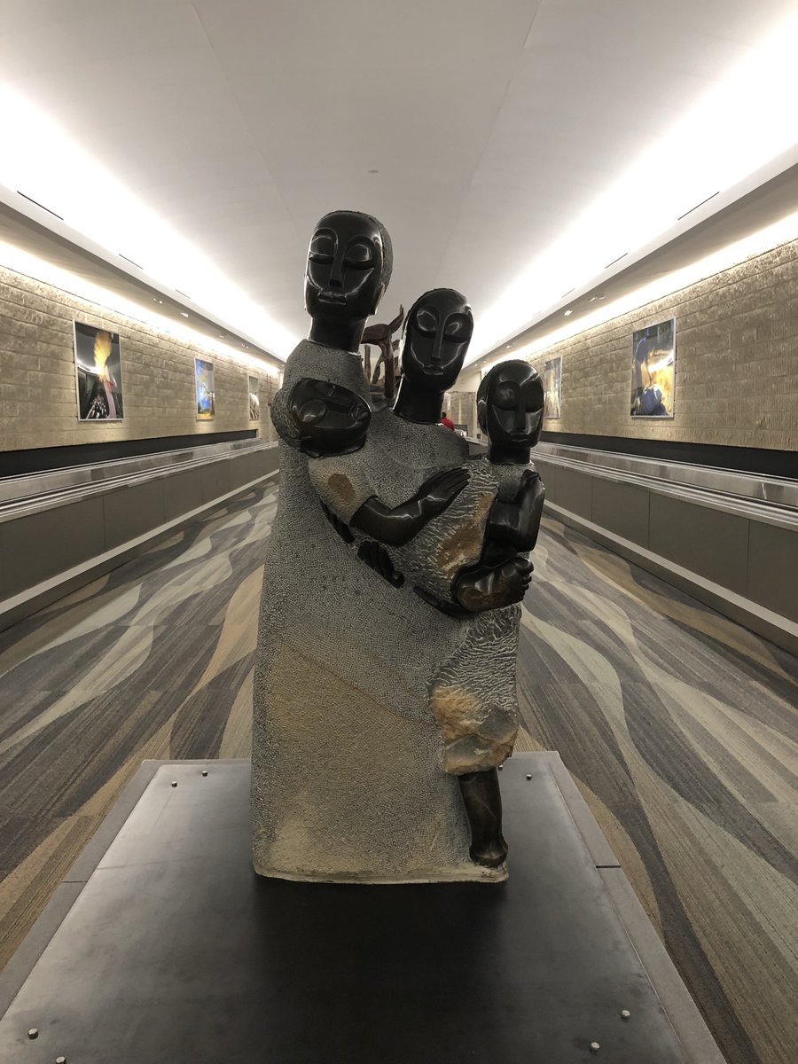 Roxannerlh's tweet photo. What a surprise to find the Zimbabwe Sculpture Exhibit in the Atlanta airport. The sculptures are stunning. https://t.co/mWG7gvjTBL