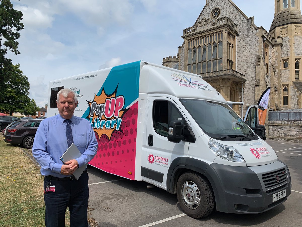 DJAFothergill's tweet photo. Proud to show ⁦@SomersetCouncil⁩ new mobile library vehicle. a fantastic new facility for our rural communities. #investingInSomerset #ImprovingLives https://t.co/UKi6LXJkUz